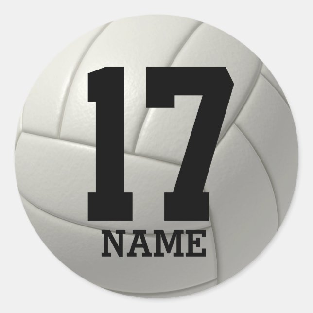 Adesivo Voleibol Personalizado (adicione seu nome e número (Frente)