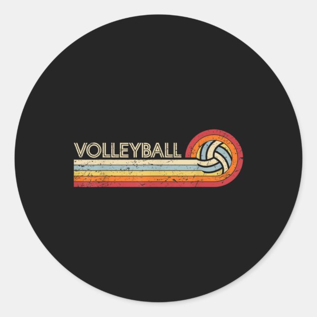 Adesivo Voleibol Retrô Legal Adultos Adultos Vintagem Voll (Frente)