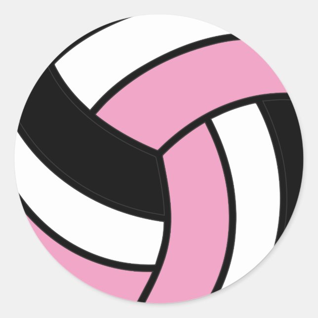 Adesivo Voleibol Rosa e Branco (Frente)