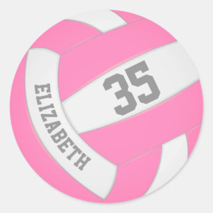 Adesivo voleibol rosa e branco