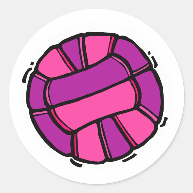 Adesivo Voleibol Rosa e Roxo (Frente)