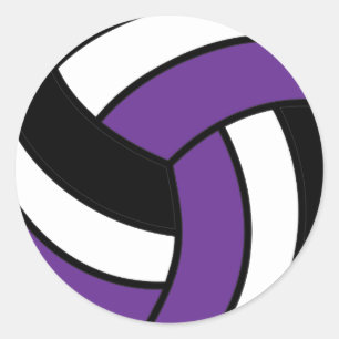 Adesivo Voleibol Roxo e Branco