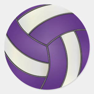 Adesivo Voleibol roxo e branco