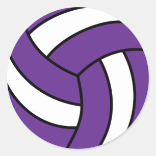 Adesivo Voleibol roxo e branco