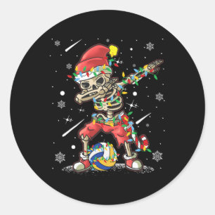 Adesivo Voleibol Skeleton Natal Santa Hand Voleibol