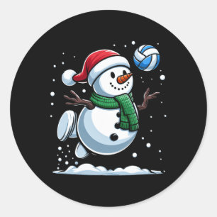 Adesivo Voleibol Snowman Santa Hat Natal Boys G