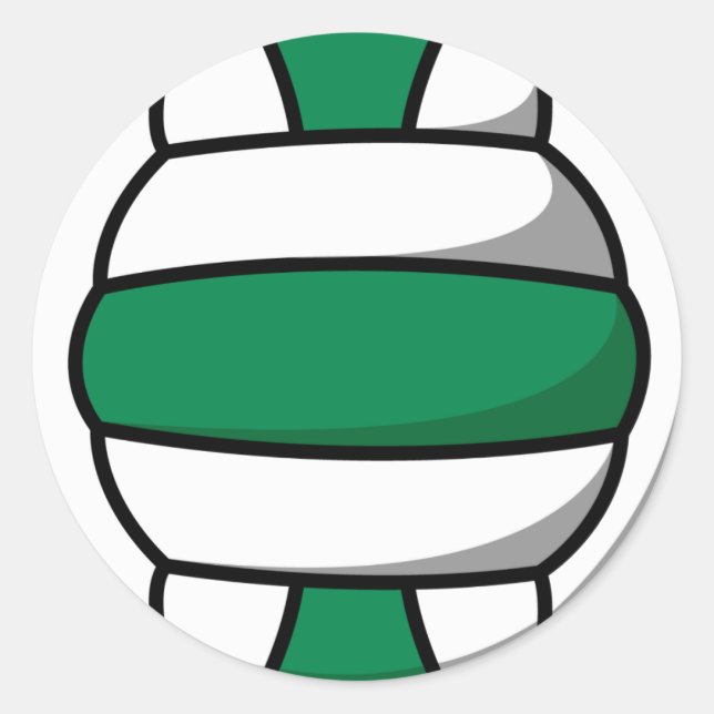 Adesivo voleibol verde e branco (Frente)