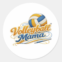 Adesivo Volleyball Mama Sticker (Retro Script)