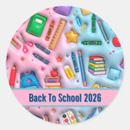 Adesivo Voltar à Escola Personalizado 2026