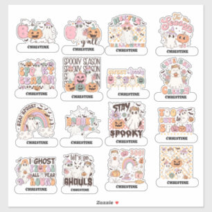 Adesivo Voltar ao Assordio de Halloween dos Stickers