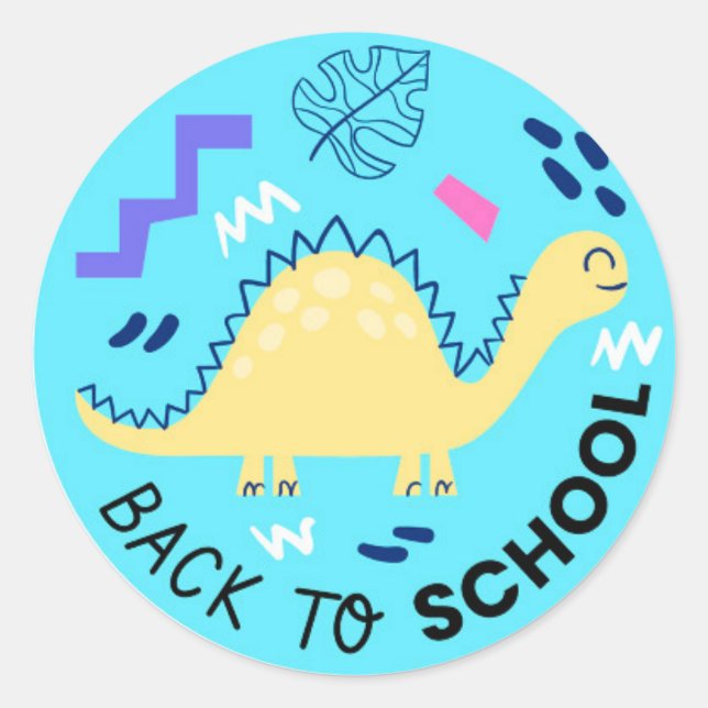 Adesivo Voltar ao Coletivo Clássico do Dinossauro da Escol (Frente)