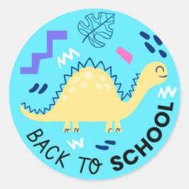 Adesivo Voltar ao Coletivo Clássico do Dinossauro da Escol