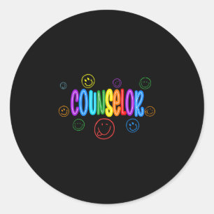 Adesivo Voltar ao conselheiro escolar sorriso arco-íris ro