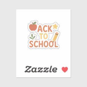 Adesivo Voltar ao vinil-adesivo da escola