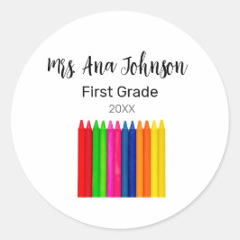 Adesivo Voltar aos lápis da escola adicionar classe de nom