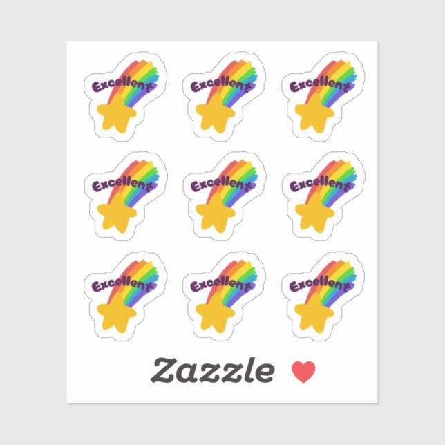 Adesivo Voltar aos Stickers "Excelentes" da Escola (Folha)