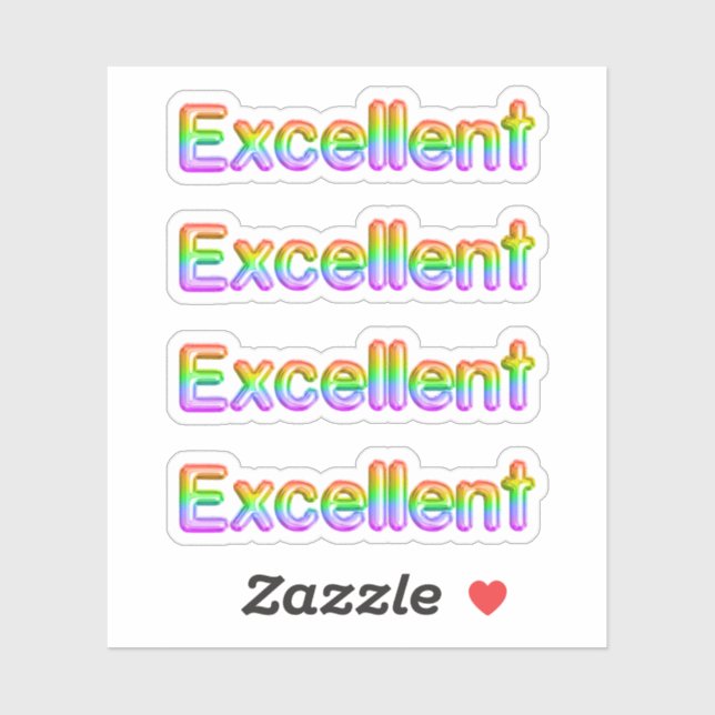 Adesivo Voltar aos Stickers "Excelentes" da Escola (Folha)