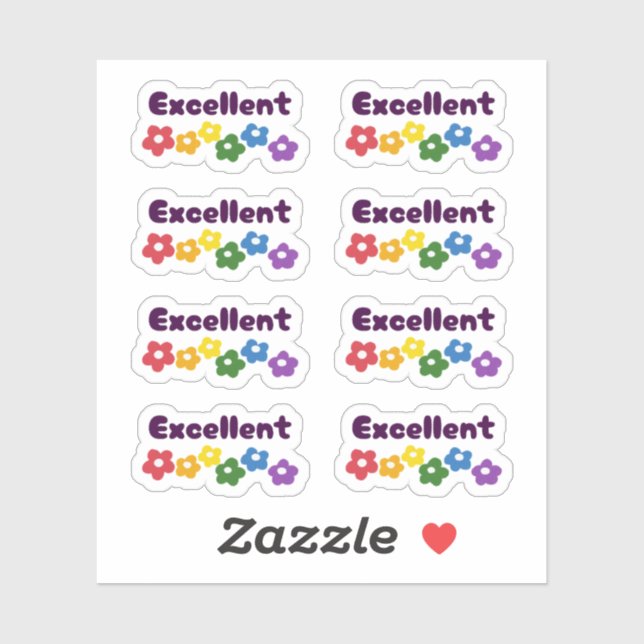 Adesivo Voltar aos Stickers "Excelentes" da Escola (Folha)