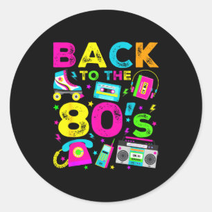 Adesivo Voltar para os anos 80 Estilo Vintage Oitenta Retr