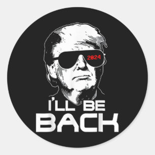 Adesivo Voltarei Engraçado 45 47 Donald Trump 2024