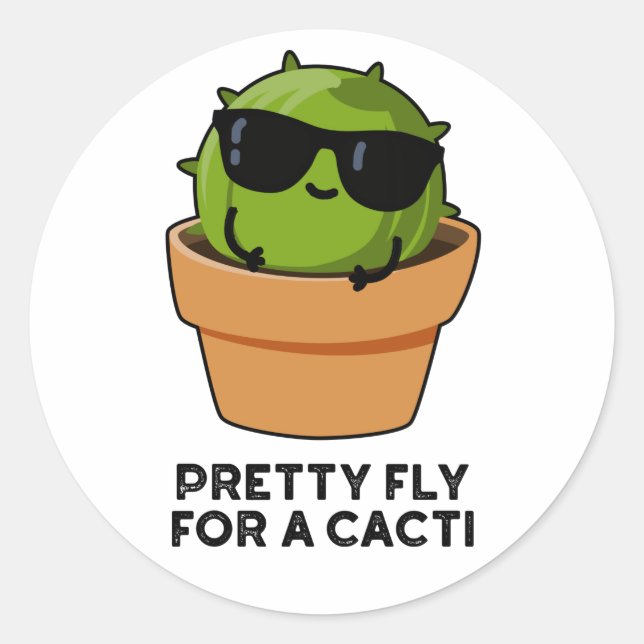 Adesivo Voo bonito Para Cactos Engraçados (Frente)