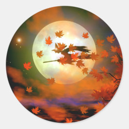 Adesivo Voo da Bruxa de Halloween