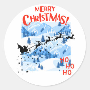 Adesivo Voo do Trenó do Papai Noel Feliz Natal