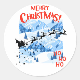 Adesivo Voo do Trenó do Papai Noel Feliz Natal