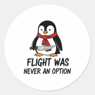 Adesivo Voo Nunca Foi Uma Opção Pinguim Sarcástico Engraça