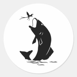 Adesivo Voo Pesca Peixes Salto Larvea Hook Pescador Presen