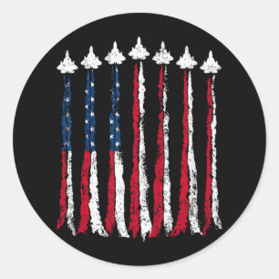 Adesivo Voo Retro Jet Avião Bandeira Americana Quarto