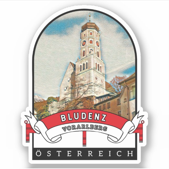 Adesivo Vorarlberg Bludenz Österreich Souvenir (Frente)