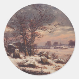 Adesivo Vordingborg no Inverno por J.C. Dahl Fine Art