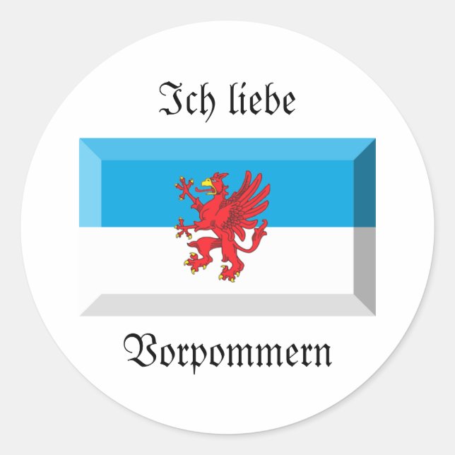 Adesivo Vorpommern Flag Gem (Frente)