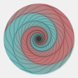 Adesivo Vórtice Carmesim e Verde-aquático