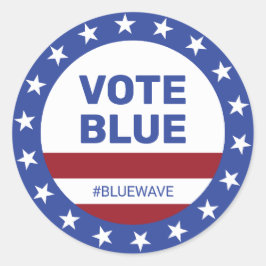 Adesivo Votação Blue Stars Stripes Blue Wave Eleição