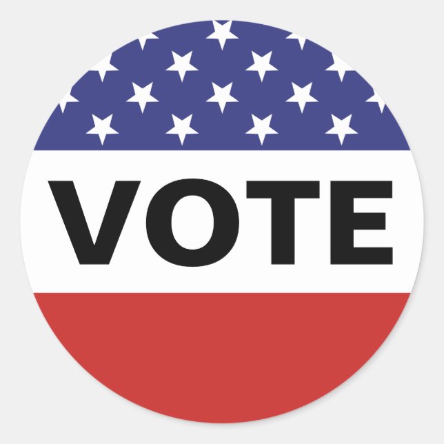 Adesivo Votação da bandeira americana (Frente)
