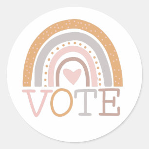 Adesivo Votação Design de texto cotovelo pastel