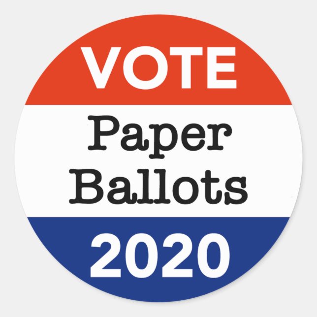 Adesivo Votação em Boletins 2020 Eleição Presidencial (Frente)