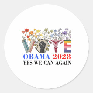 Adesivo Votação Floral Obama 2028 Vamos Corrigir Este Pres