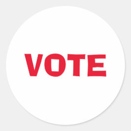 Adesivo Votação - Letra Vermelha Eleição Política