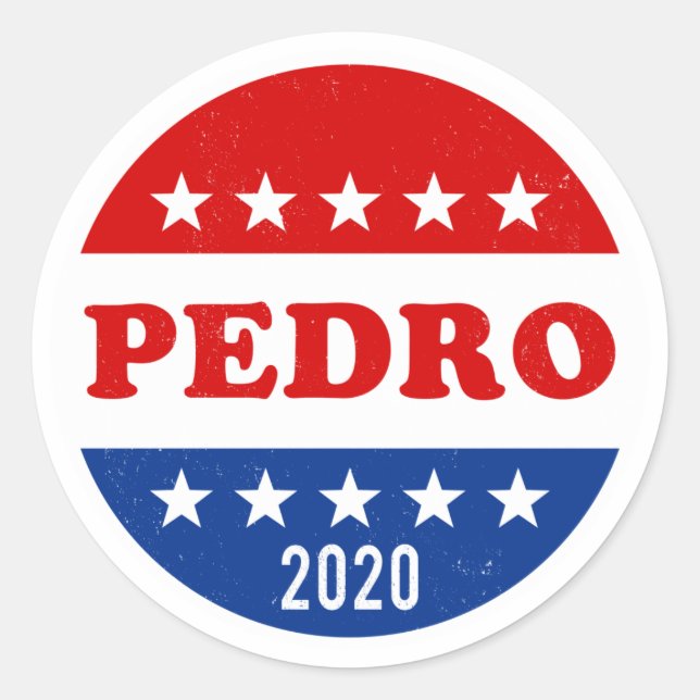 Adesivo Votação nas eleições de Pedro 2020 (Frente)
