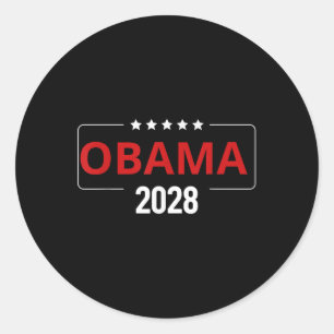 Adesivo Votação Obama 2028 Retro Obama Presidente 2028 Oba