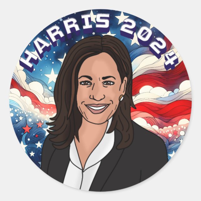 Adesivo Votação para Kamala Harris 2024 (Frente)