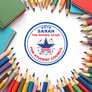 Adesivo Votação para presidente da classe: estrela ascensã