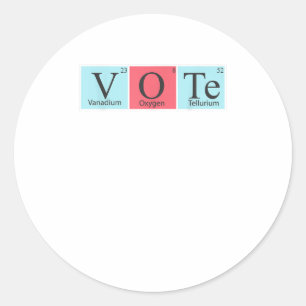 Adesivo Votação por Mesa Periódica da Ciência