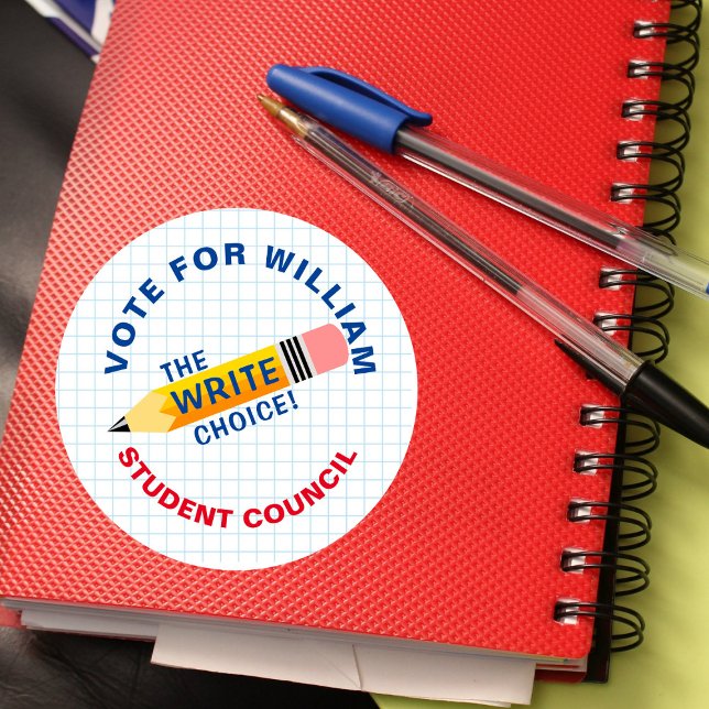 Adesivo Votação Reproduzível para Presidente da Classe: Es (Criador carregado)