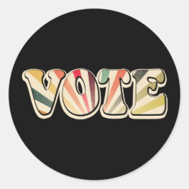 Adesivo Votação Retroativa Saia da votação com Vintage Sun