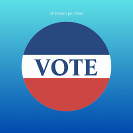 Adesivo VOTAÇÃO Vermelho, Branco e Azul