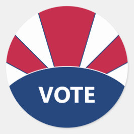 Adesivo Votação White e Blue Sunburst